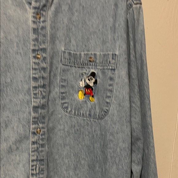 Disney Vintage Denim Blue Shirt with Embroidered Design - Picture 3 of 8